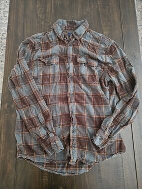 George Brown & Gray Plaid Button-Down Shirt